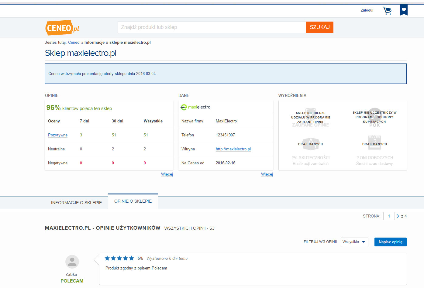 Maxielectro.pl (OSZUST) w Ceneo.pl Maxielectro w Ceneo.pl